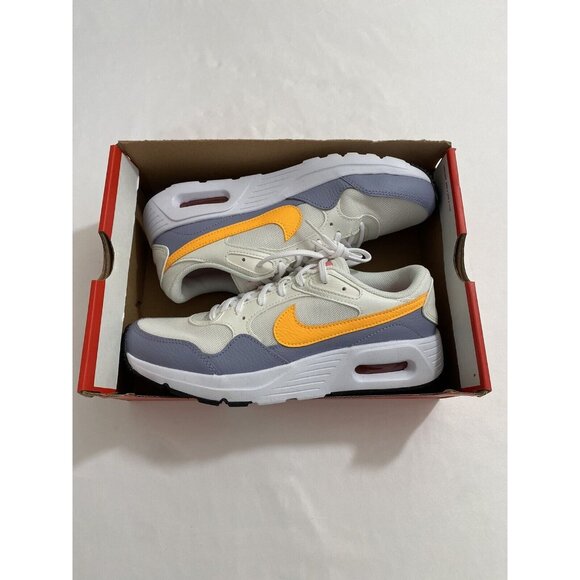 New Youth Size 7Y White Orange Nike Air Max SC (GS) Running Shoes CZ5358 116
